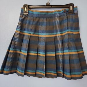 Large, Like New Los Angeles Apparel Plaid Blue Skirt